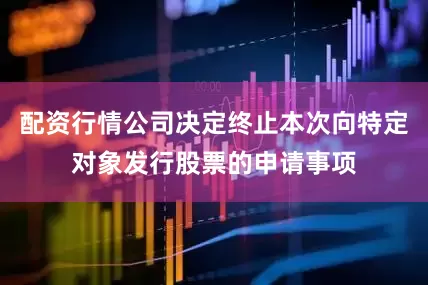 配资行情公司决定终止本次向特定对象发行股票的申请事项
